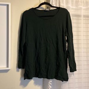 dark green long sleeve with slit